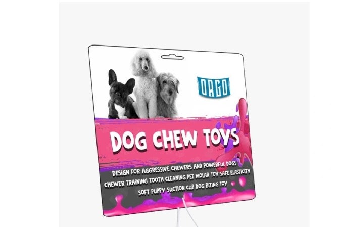 Orgo® Dog Frisbee Chewing Toy (25 cm Diameter) - Pink - Image 3